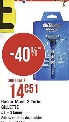 rasoir mach 3 turbo gillette