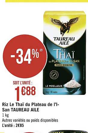 riz le thaï du plateau de l'i san taureau ailé