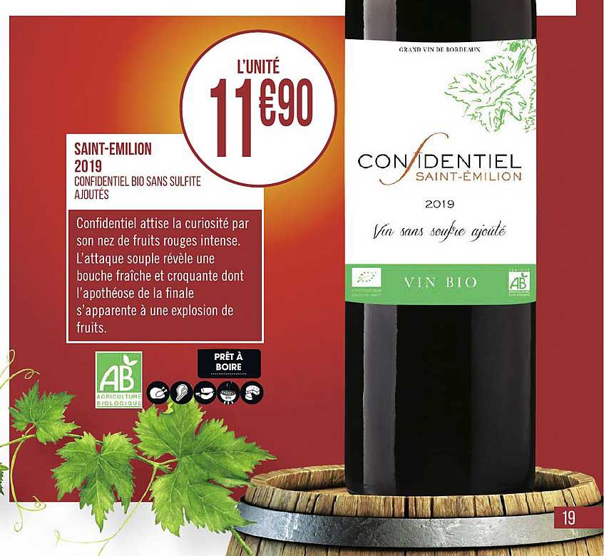 saint émilion 2019 confidentiel