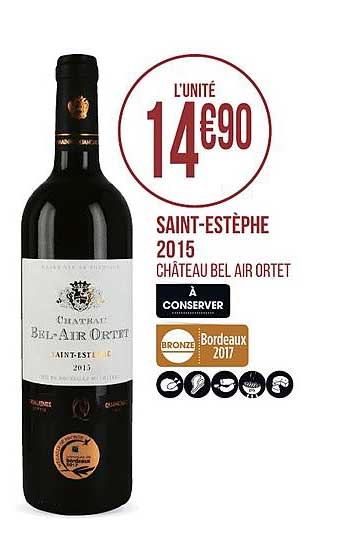 saint estèphe 2015 château bel air ortet