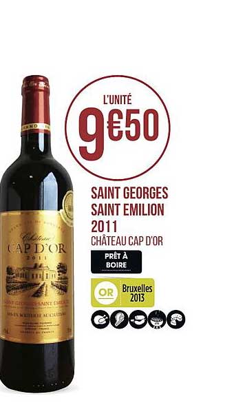 Saint Georges Saint émilion 2011 Château Cap D Or