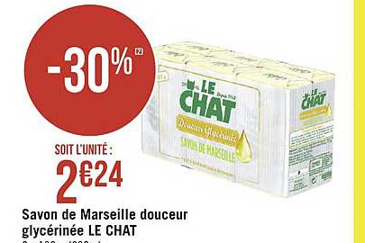 Savon De Marseille Douceur Glycérinée Le Chat