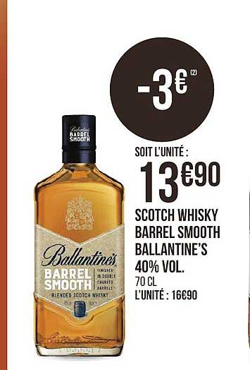 scotch whisky barrel smooth ballantines