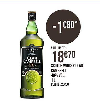 scotch whisky   clan campbell 40 % vol. 1l