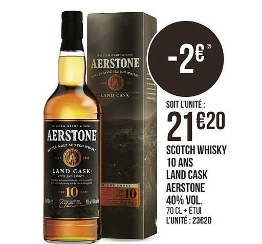 scotch whisky land cask 10 ans aerstone