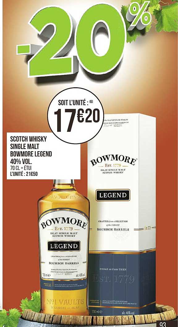 scotch whisky single malt bowmore legend