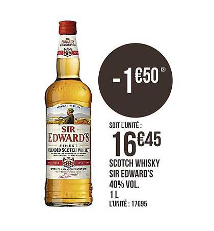 scotch whisky sir edward's 40% vol. 1l