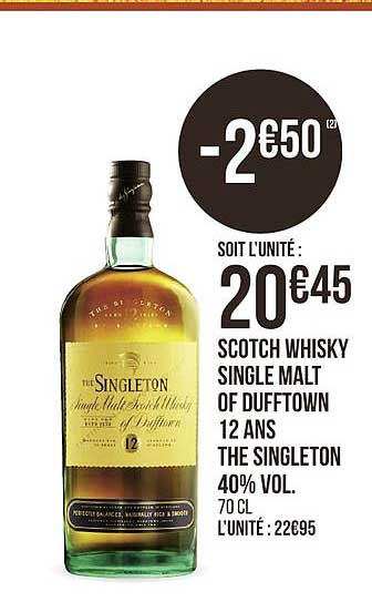 scotch whisky the singleton 12 ans