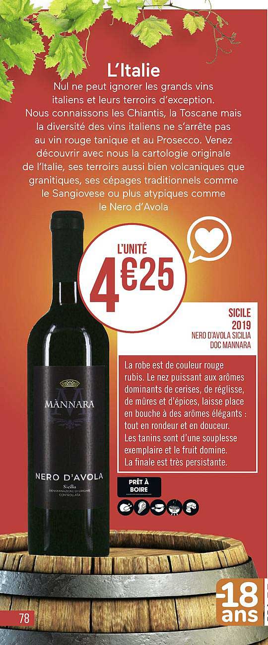 Sicile 2019 Mannara Nero D Avola