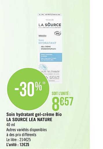 Soin Hydratant Gel Crème Bio La Source Lea Nature
