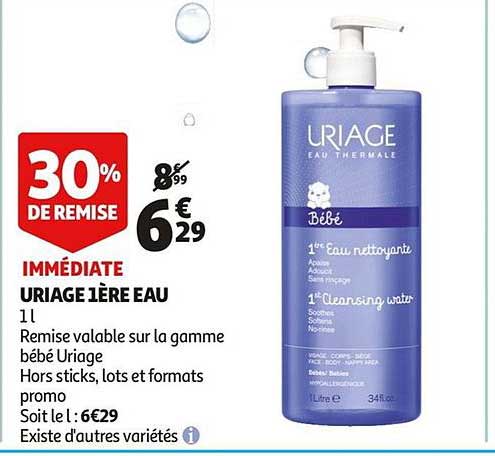 uriage 1ère eau 30% de remise immédiate