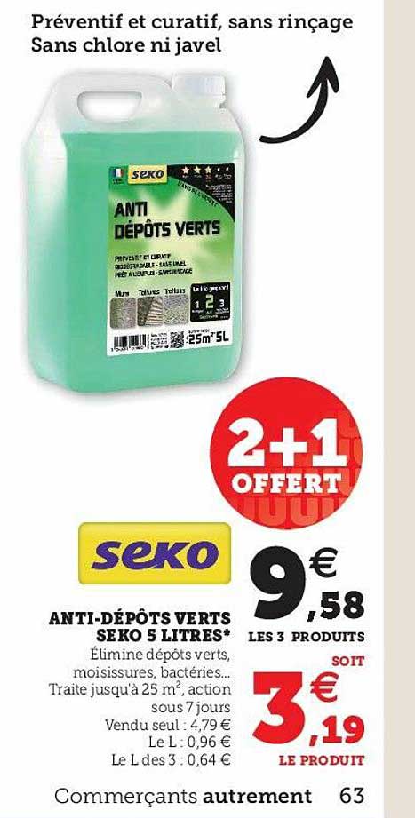 anti-dépôts verts seko 5 litres