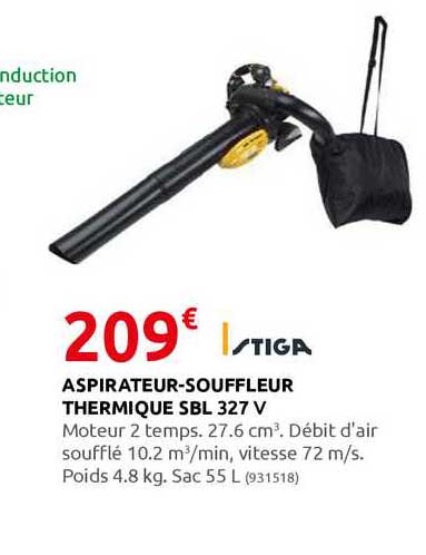 aspirateur-souffleur thermique sbl 327 v stiga