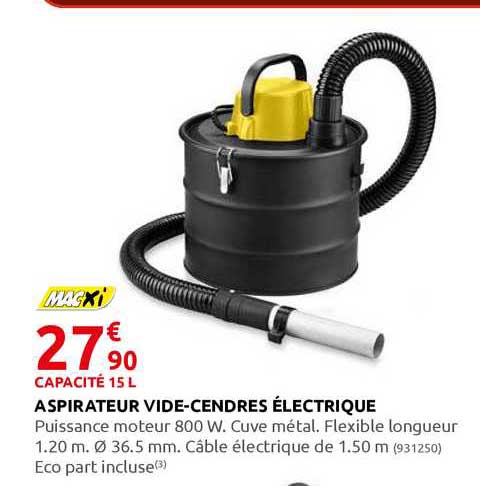 aspirateur vide-cendres électrique macxi