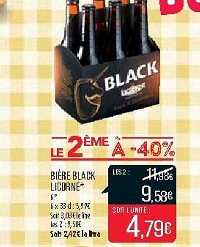 Bière Black Licorne