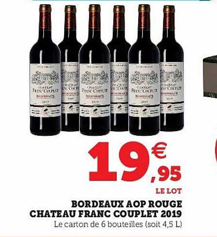 bordeaux aop rouge château franc couplet 2019