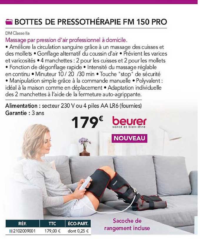 Bottes De Pressothérapie Fm 150 Pro Beurer