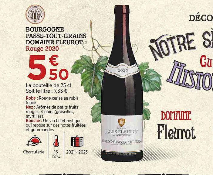 bourgogne passe-tout-grains domaine fleurot rouge 2020