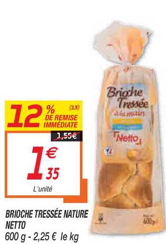 Brioche Tressée Nature Netto