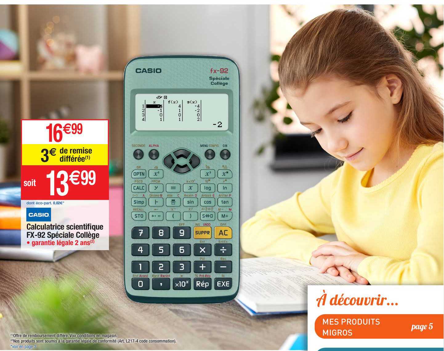 Calculatrice Scientifique Fx-92 Spéciale Collège Casio