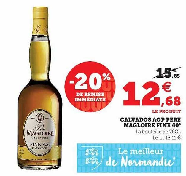 calvados aop père magloire fine 40°