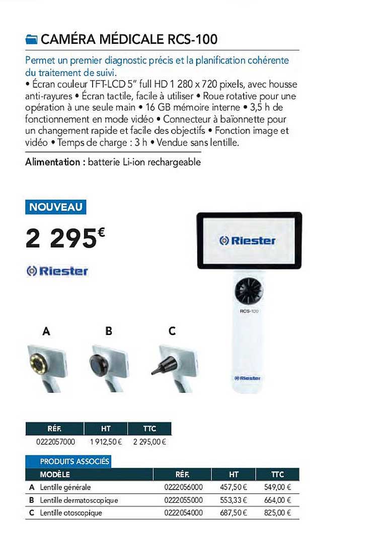 caméra médicale rcs-100 riester