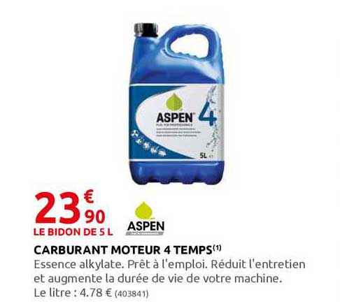carburant moteur 4 temps aspen