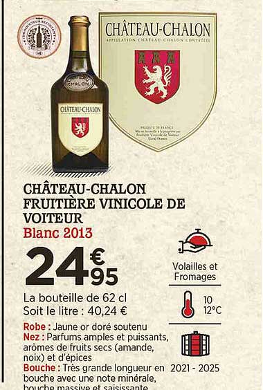 château-chalon fruitière vinicole de voiteur blanc 2013