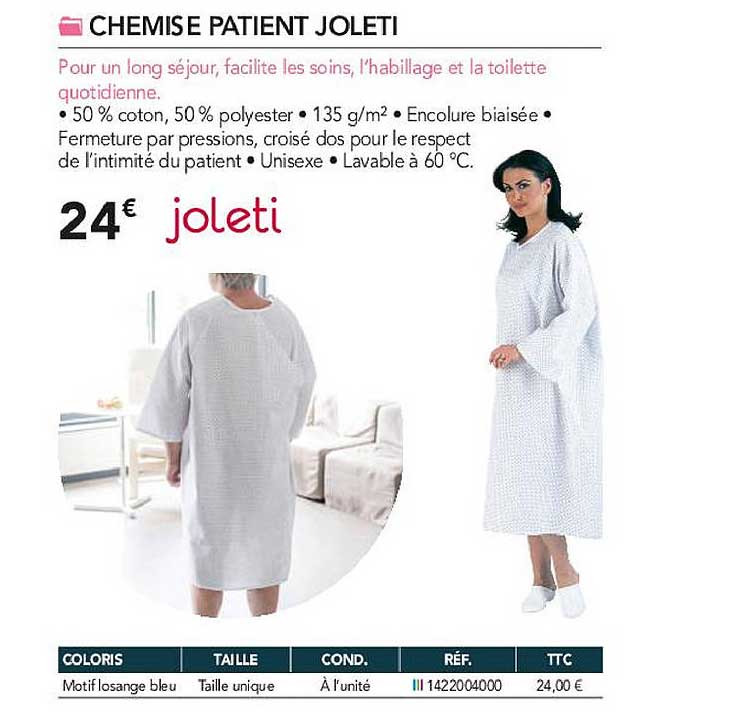 chemise patient joleti