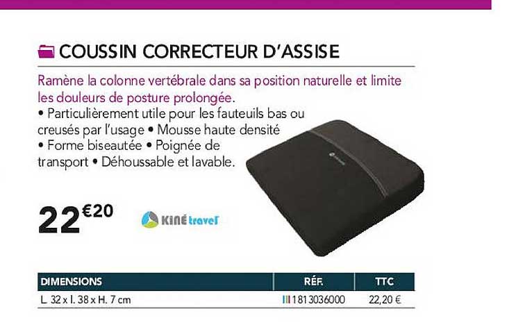 coussin correcteur d'assise