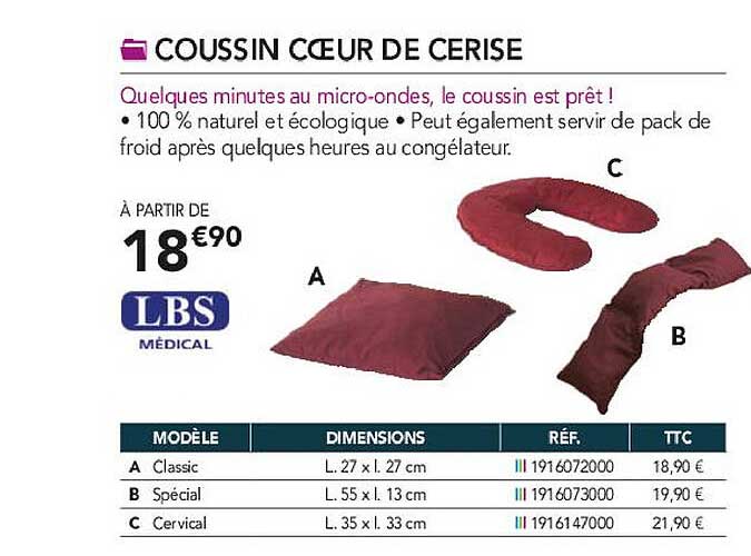coussin cœur de cerise lbs