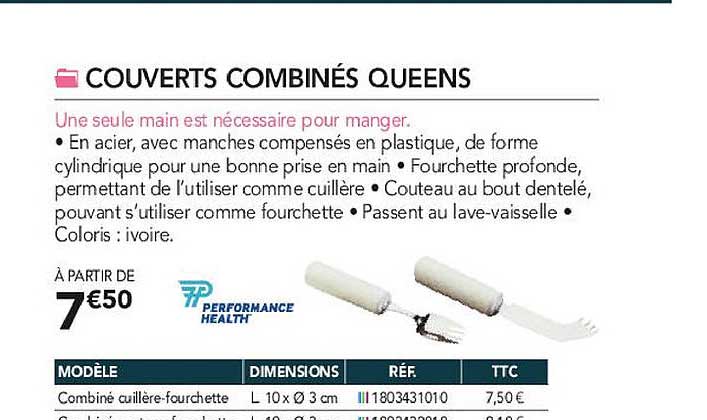 couverts combinés queens performance health