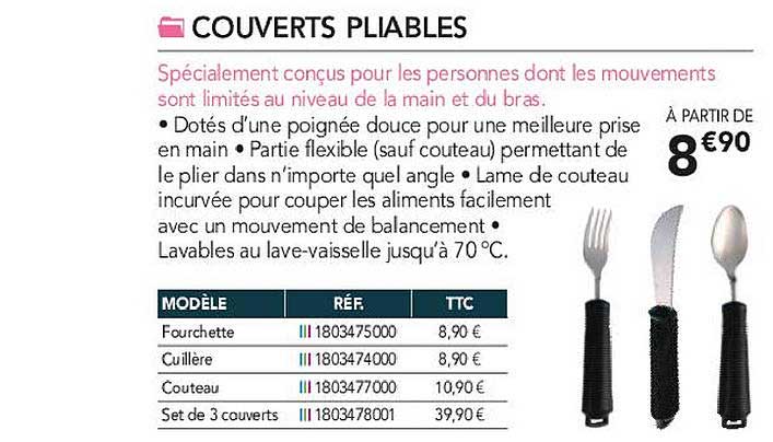 couverts pliables