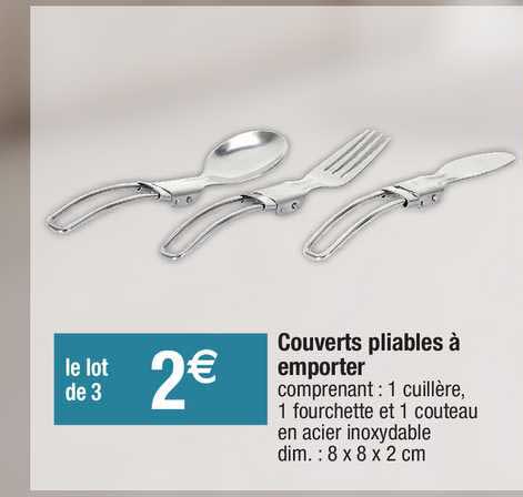 couverts pliables à emporter