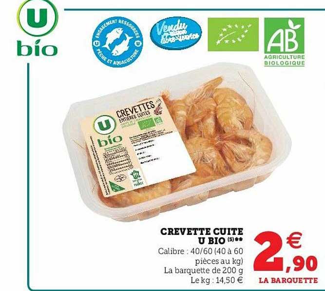 Crevette Cuites U Bio