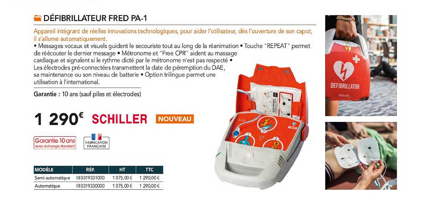 défibrillateur fred pa-1 schiller