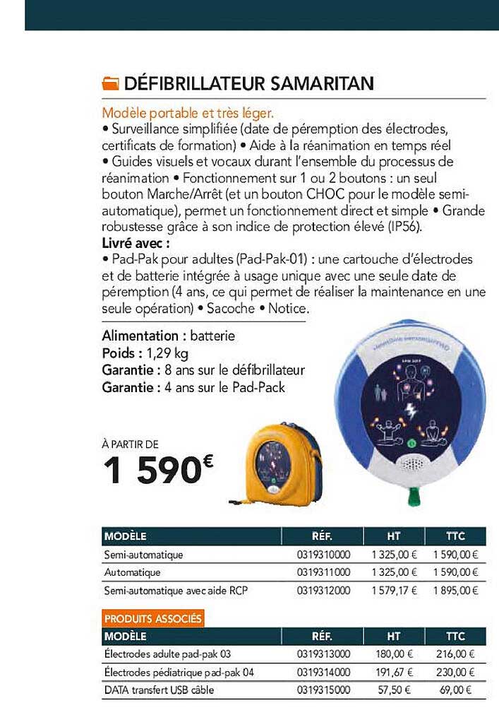 défibrillateur samaritan