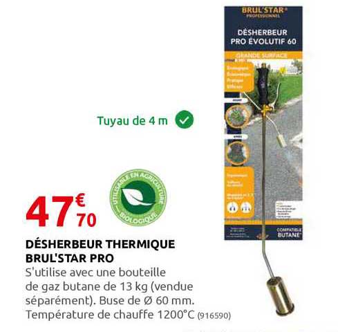 désherbeur thermique brul'star pro