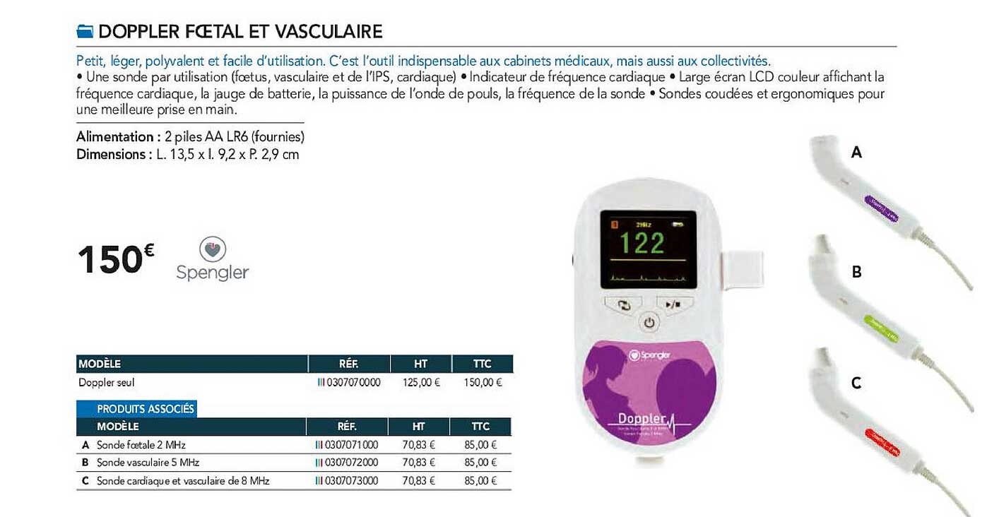 doppler fœtal et vasculaire spengler