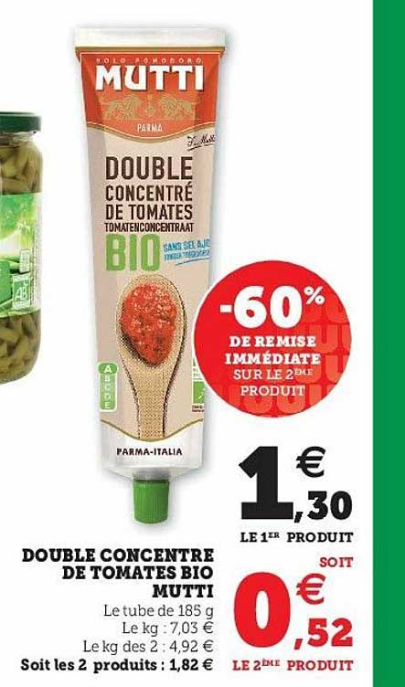 Double Concentré De Tomates Bio Mutti
