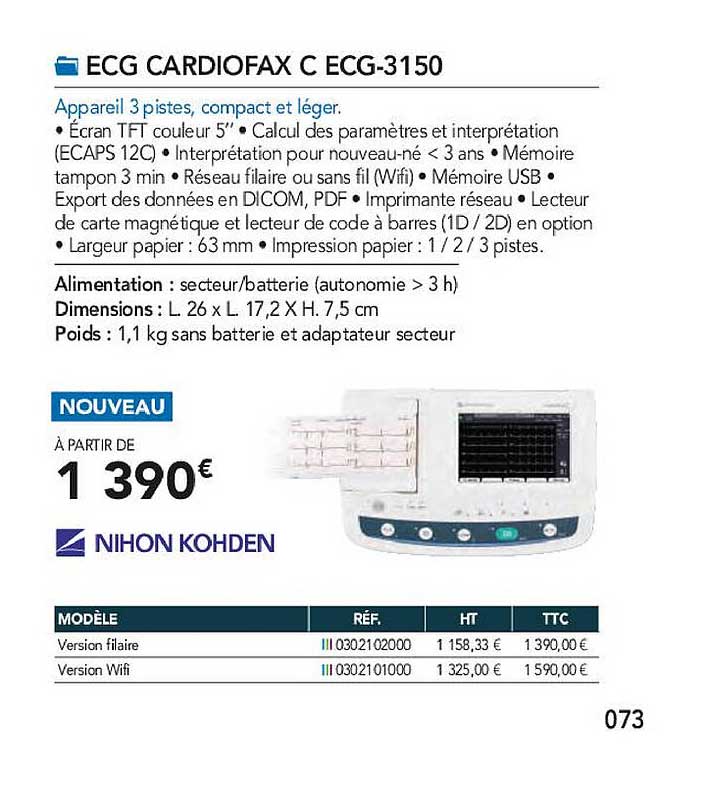 ecg cardiofax c ecg-3150 nihon kohden