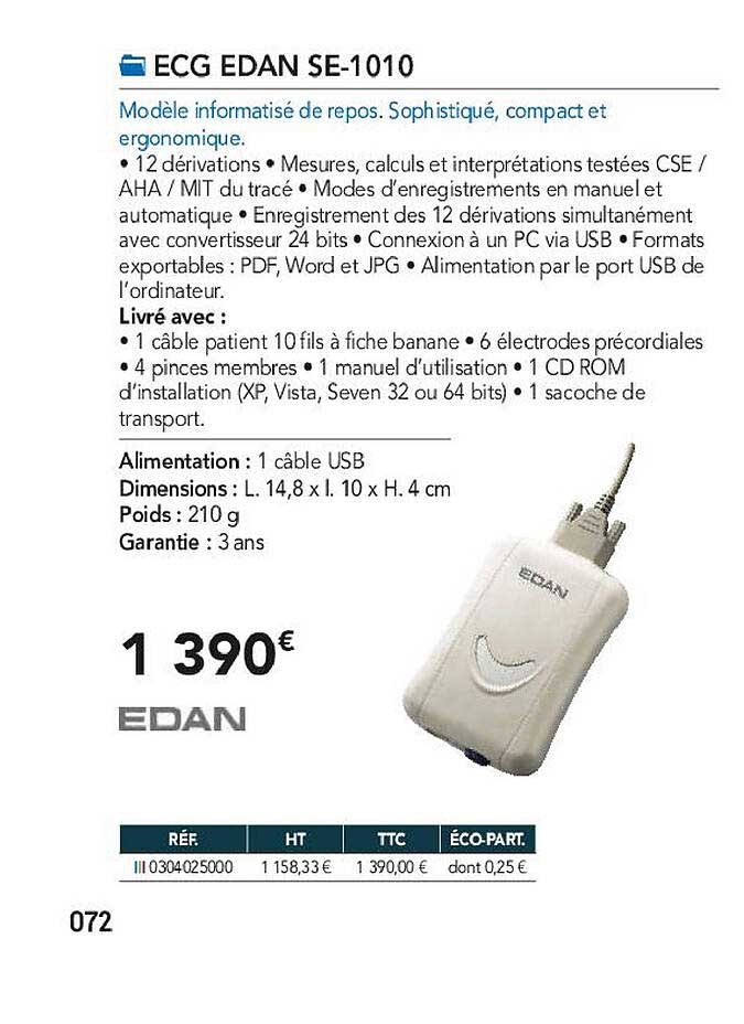 ecg edan se-1010