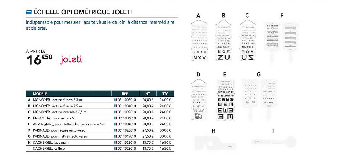 échelle Optométrique Joleti