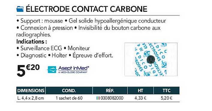 électrode contact carbone