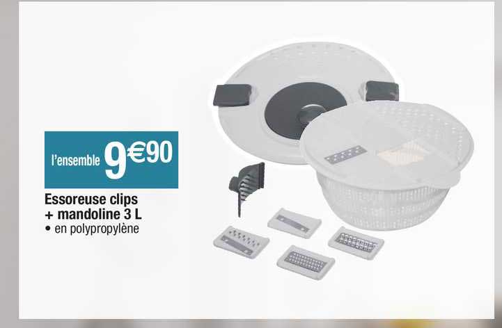 Essoreuse Clips + Mandoline 3 L