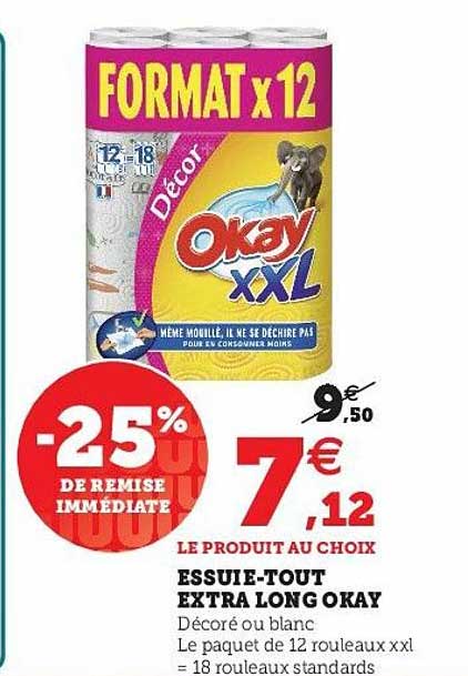 essuie-tout extra long okay