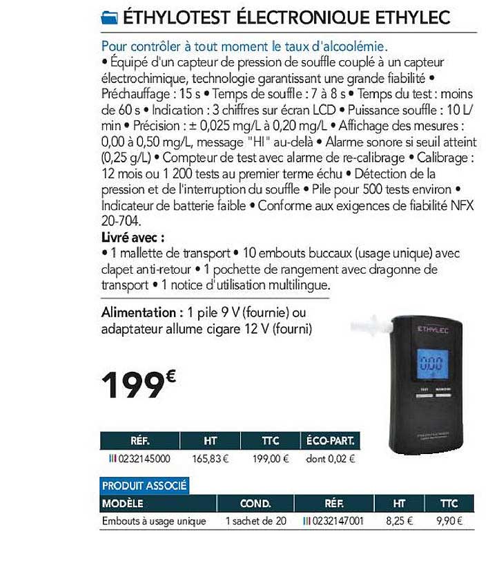 éthylotest électronique Ethylec
