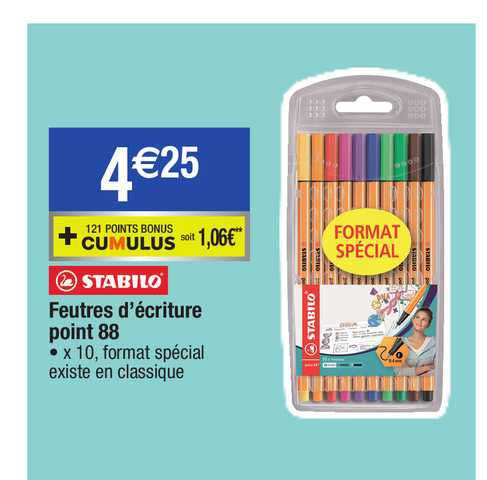 Feutres D'écriture Point 88 Stabilo