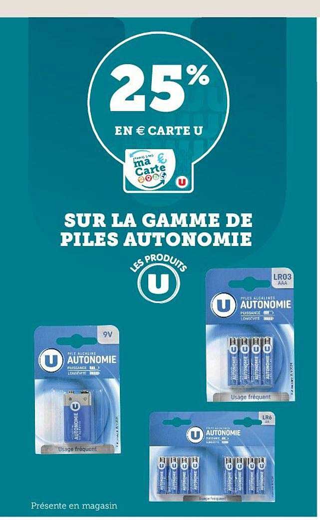 gamme de piles autonomie