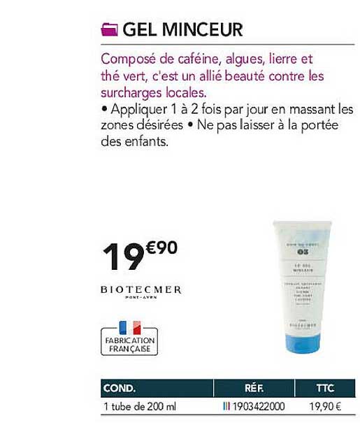 gel minceur biotecmer
